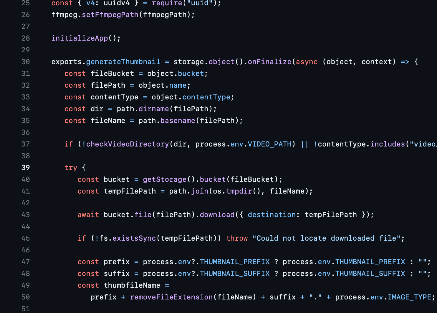 Thumbnail Generator Extension for Firebase